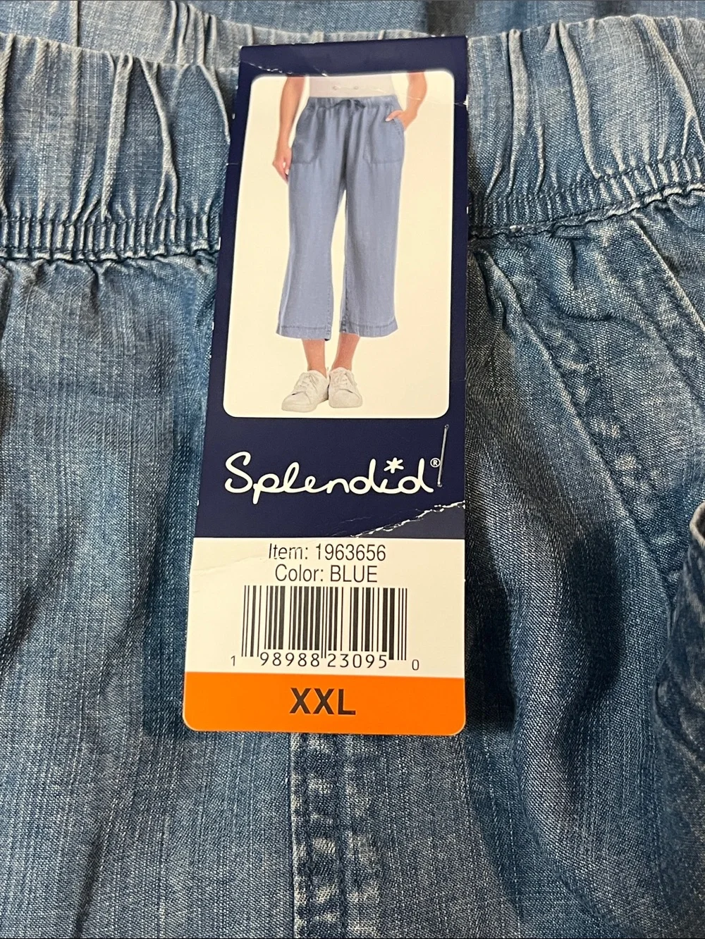 Splendid Blue Pull-On Wide Leg Pants - Picture 4 of 8